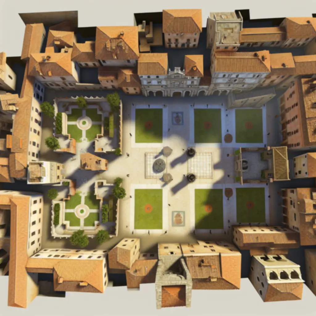 Mapa: Ascent — widok z góry z dominującym midem