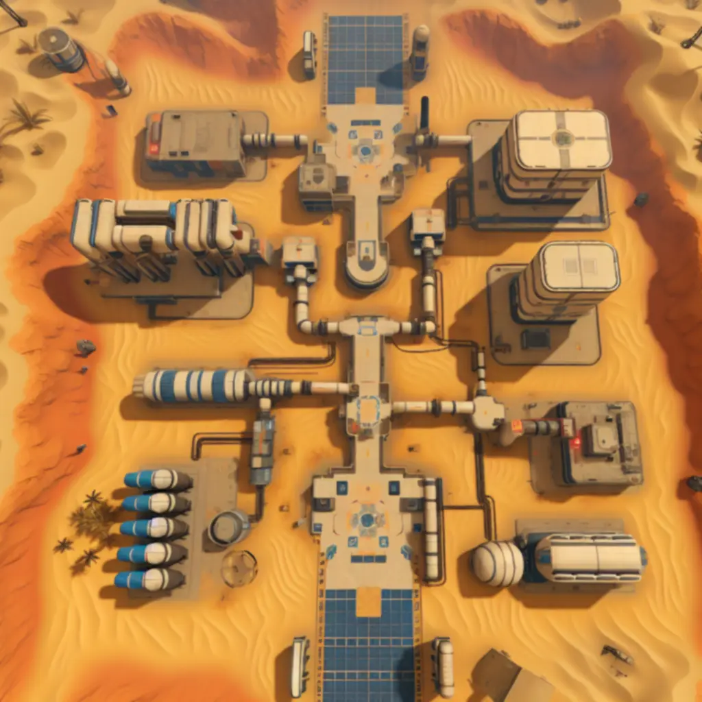 Mapa: Bind — układ z teleportami pomiędzy sajtami